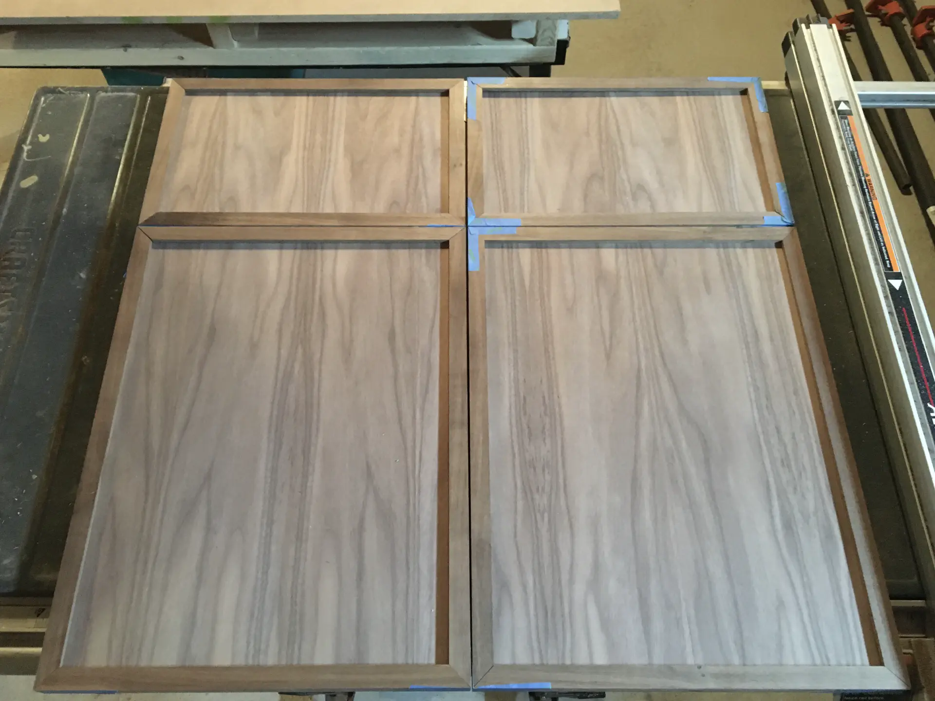 Walnut plywood and hardwood doors unfinished and unmounted