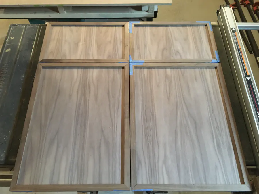 Walnut plywood and hardwood doors unfinished and unmounted