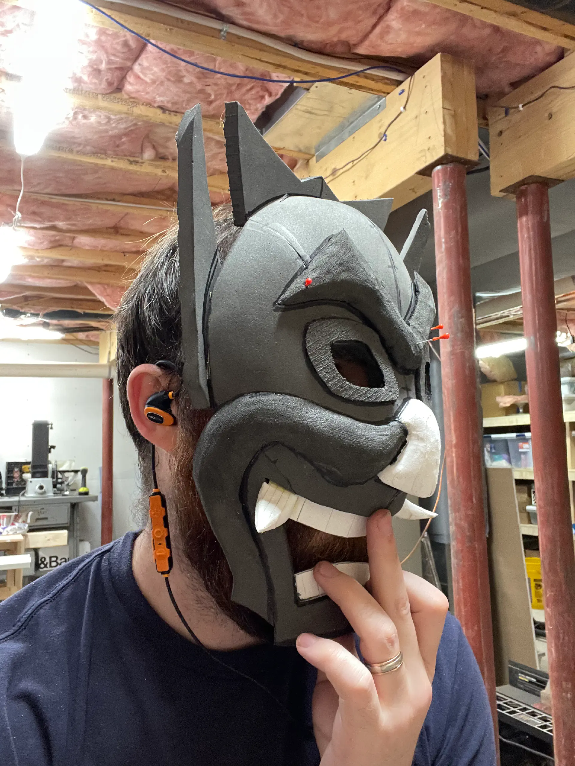 Just a visual of the mask from a more profile angle, showing the shape of the mask.